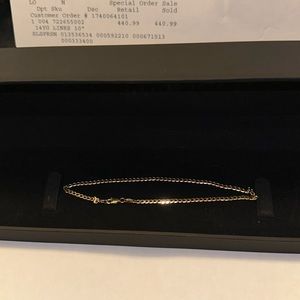 Custom 14k Yellow Gold 9.5 inch Anklet